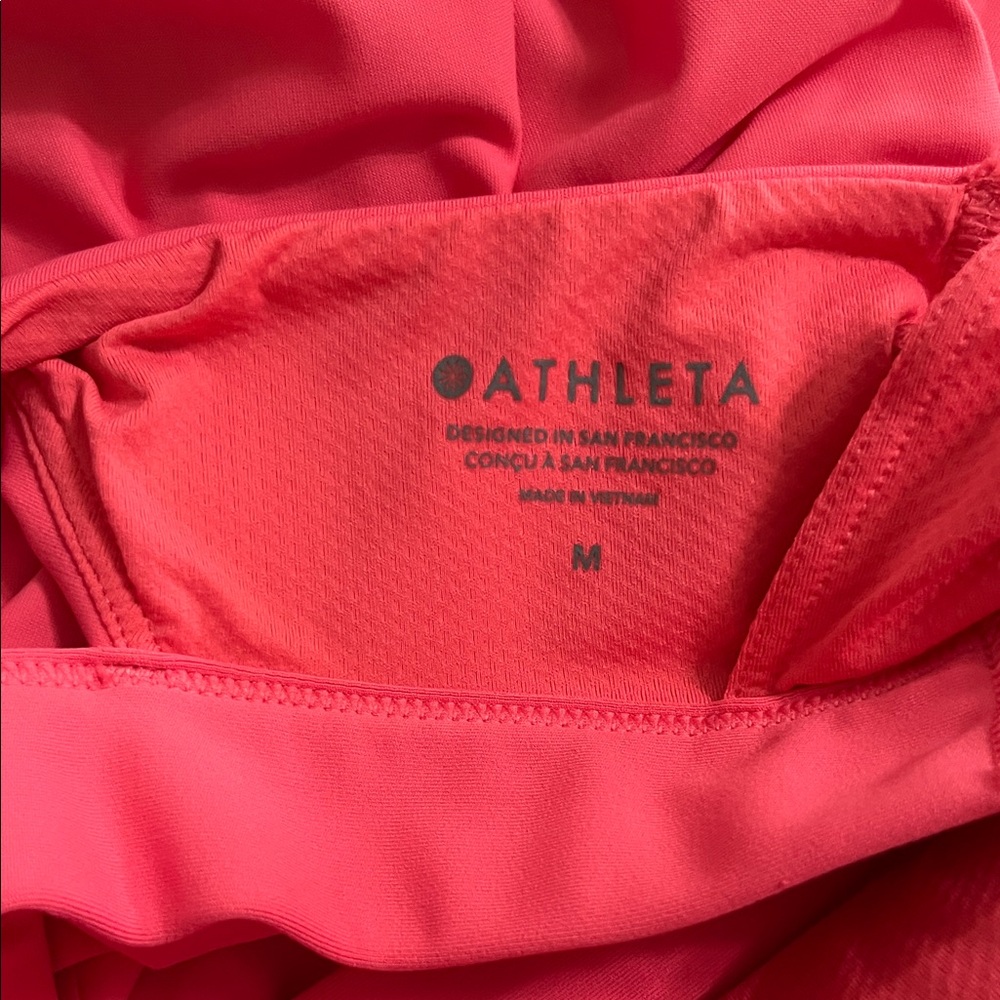 Athleta Coral Pink Racerback Tank with Cutout Detail - Picture 4 of 6